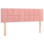 Box spring bed with pink velvet mattress 140x190 cm by vidaXL, Beds and slatted bases - Ref: Foro24-3130960, Price: 436,71 €,...