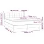 Cama box spring con colchón terciopelo gris claro 140x190 cm de vidaXL, Camas y somieres - Ref: Foro24-3130955, Precio: 445,9...