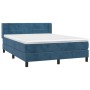 Boxspringbett mit dunkelblauer Samtmatratze 140x200 cm von vidaXL, Betten und Lattenroste - Ref: Foro24-3130965, Preis: 441,1...