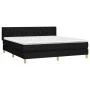 Box spring bed with black fabric mattress 160x200 cm by vidaXL, Beds and slatted bases - Ref: Foro24-3130523, Price: 501,32 €...