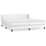 Box spring bed with white synthetic leather mattress 200x200 cm by vidaXL, Beds and slatted bases - Ref: Foro24-3130680, Pric...