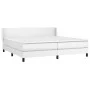 Box spring bed with white synthetic leather mattress 200x200 cm by vidaXL, Beds and slatted bases - Ref: Foro24-3130680, Pric...