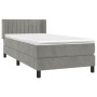 Boxspringbett mit hellgrauer Samtmatratze 100x200 cm von vidaXL, Betten und Lattenroste - Ref: Foro24-3131063, Preis: 320,07 ...