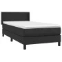 Box spring bed with black synthetic leather mattress 90x190 cm by vidaXL, Beds and slatted bases - Ref: Foro24-3130637, Price...