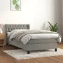 Box spring bed with light gray velvet mattress 90x190 cm by vidaXL, Beds and slatted bases - Ref: Foro24-3131111, Price: 312,...