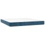 Box spring bed with dark blue velvet mattress 180x200 cm by vidaXL, Beds and slatted bases - Ref: Foro24-3130857, Price: 560,...