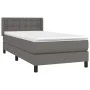 Box spring bed with gray synthetic leather mattress 80x200 cm by vidaXL, Beds and slatted bases - Ref: Foro24-3130749, Price:...
