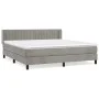 Box spring bed with light gray velvet mattress 180x200 cm by vidaXL, Beds and slatted bases - Ref: Foro24-3131093, Price: 524...