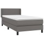 Cama box spring con colchón cuero sintético gris 90x190 cm de vidaXL, Camas y somieres - Ref: Foro24-3130635, Precio: 295,82 ...