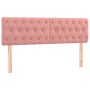 Box spring bed with pink velvet mattress 140x190 cm by vidaXL, Beds and slatted bases - Ref: Foro24-3131140, Price: 487,99 €,...