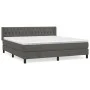Cama box spring con colchón terciopelo gris oscuro 180x200 cm de vidaXL, Camas y somieres - Ref: Foro24-3131154, Precio: 514,...