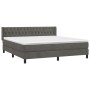 Box spring bed with dark gray velvet mattress 180x200 cm by vidaXL, Beds and slatted bases - Ref: Foro24-3131154, Price: 538,...