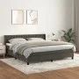 Box spring bed with dark gray velvet mattress 160x200 cm by vidaXL, Beds and slatted bases - Ref: Foro24-3131148, Price: 526,...