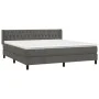 Box spring bed with dark gray velvet mattress 160x200 cm by vidaXL, Beds and slatted bases - Ref: Foro24-3131148, Price: 526,...