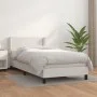 Cama box spring con colchón cuero sintético blanco 90x190 cm de vidaXL, Camas y somieres - Ref: Foro24-3130692, Precio: 317,7...