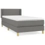 Box spring bed with dark gray fabric mattress 90x200 cm by vidaXL, Beds and slatted bases - Ref: Foro24-3130162, Price: 294,6...