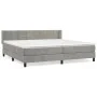 Box spring bed with light gray velvet mattress 200x200 cm by vidaXL, Beds and slatted bases - Ref: Foro24-3130979, Price: 537...