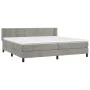 Boxspringbett mit hellgrauer Samtmatratze 200x200 cm von vidaXL, Betten und Lattenroste - Ref: Foro24-3130979, Preis: 555,45 ...