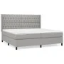 Box spring bed with light gray fabric mattress 200x200 cm by vidaXL, Beds and slatted bases - Ref: Foro24-3131697, Price: 698...