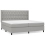 Cama box spring con colchón tela gris claro 200x200 cm de vidaXL, Camas y somieres - Ref: Foro24-3131697, Precio: 700,93 €, D...