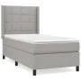 Box spring bed with light gray fabric mattress 90x200 cm by vidaXL, Beds and slatted bases - Ref: Foro24-3131401, Price: 335,...
