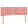 Box spring bed with pink velvet mattress 140x190 cm by vidaXL, Beds and slatted bases - Ref: Foro24-3131200, Price: 445,32 €,...