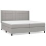 Box spring bed with light gray fabric mattress 200x200 cm by vidaXL, Beds and slatted bases - Ref: Foro24-3131457, Price: 704...