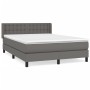 Boxspringbett mit grauer Kunstledermatratze 140x190 cm von vidaXL, Betten und Lattenroste - Ref: Foro24-3130779, Preis: 472,1...
