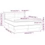 Box spring bed with gray synthetic leather mattress 140x190 cm by vidaXL, Beds and slatted bases - Ref: Foro24-3130779, Price...