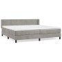 Box spring bed with light gray velvet mattress 200x200 cm by vidaXL, Beds and slatted bases - Ref: Foro24-3130859, Price: 536...