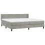 Box spring bed with light gray velvet mattress 200x200 cm by vidaXL, Beds and slatted bases - Ref: Foro24-3130859, Price: 538...