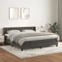 Cama box spring con colchón terciopelo gris oscuro 160x200 cm de vidaXL, Camas y somieres - Ref: Foro24-3131208, Precio: 492,...