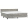 Box spring bed with light gray velvet mattress 200x200 cm by vidaXL, Beds and slatted bases - Ref: Foro24-3130919, Price: 531...