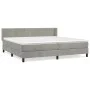 Box spring bed with light gray velvet mattress 200x200 cm by vidaXL, Beds and slatted bases - Ref: Foro24-3130919, Price: 540...