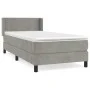 Cama box spring con colchón terciopelo gris claro 80x200 cm de vidaXL, Camas y somieres - Ref: Foro24-3130805, Precio: 271,19...