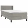 Cama box spring con colchón terciopelo gris claro 80x200 cm de vidaXL, Camas y somieres - Ref: Foro24-3130805, Precio: 271,19...