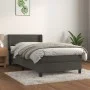 Cama box spring con colchón terciopelo gris oscuro 90x200 cm de vidaXL, Camas y somieres - Ref: Foro24-3130998, Precio: 293,2...