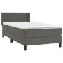 Box spring bed with dark gray velvet mattress 90x200 cm by vidaXL, Beds and slatted bases - Ref: Foro24-3130998, Price: 293,1...