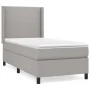Box spring bed with light gray fabric mattress 90x200 cm by vidaXL, Beds and slatted bases - Ref: Foro24-3131241, Price: 334,...