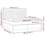 Box spring bed with light gray fabric mattress 180x200 cm by vidaXL, Beds and slatted bases - Ref: Foro24-3131689, Price: 596...
