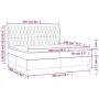Box spring bed with cream fabric mattress 200x200 cm by vidaXL, Beds and slatted bases - Ref: Foro24-3131702, Price: 650,56 €...