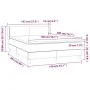 Box spring bed with cream fabric mattress 140x200 cm by vidaXL, Beds and slatted bases - Ref: Foro24-3130118, Price: 436,77 €...