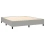 Box spring bed with light gray fabric mattress 180x200 cm by vidaXL, Beds and slatted bases - Ref: Foro24-3131449, Price: 595...