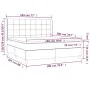 Box spring bed with light gray fabric mattress 180x200 cm by vidaXL, Beds and slatted bases - Ref: Foro24-3131449, Price: 595...