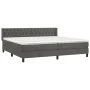 Box spring bed with dark gray velvet mattress 200x200 cm by vidaXL, Beds and slatted bases - Ref: Foro24-3131160, Price: 566,...