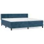 Box spring bed with dark blue velvet mattress 200x200 cm by vidaXL, Beds and slatted bases - Ref: Foro24-3130983, Price: 574,...