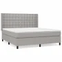 Box spring bed with light gray fabric mattress 180x200 cm by vidaXL, Beds and slatted bases - Ref: Foro24-3131769, Price: 602...