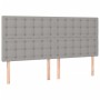 Cama box spring con colchón tela gris claro 180x200 cm de vidaXL, Camas y somieres - Ref: Foro24-3131769, Precio: 614,03 €, D...