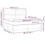 Box spring bed with light gray fabric mattress 180x200 cm by vidaXL, Beds and slatted bases - Ref: Foro24-3131769, Price: 602...