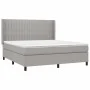 Box spring bed with light gray fabric mattress 180x200 cm by vidaXL, Beds and slatted bases - Ref: Foro24-3131609, Price: 586...